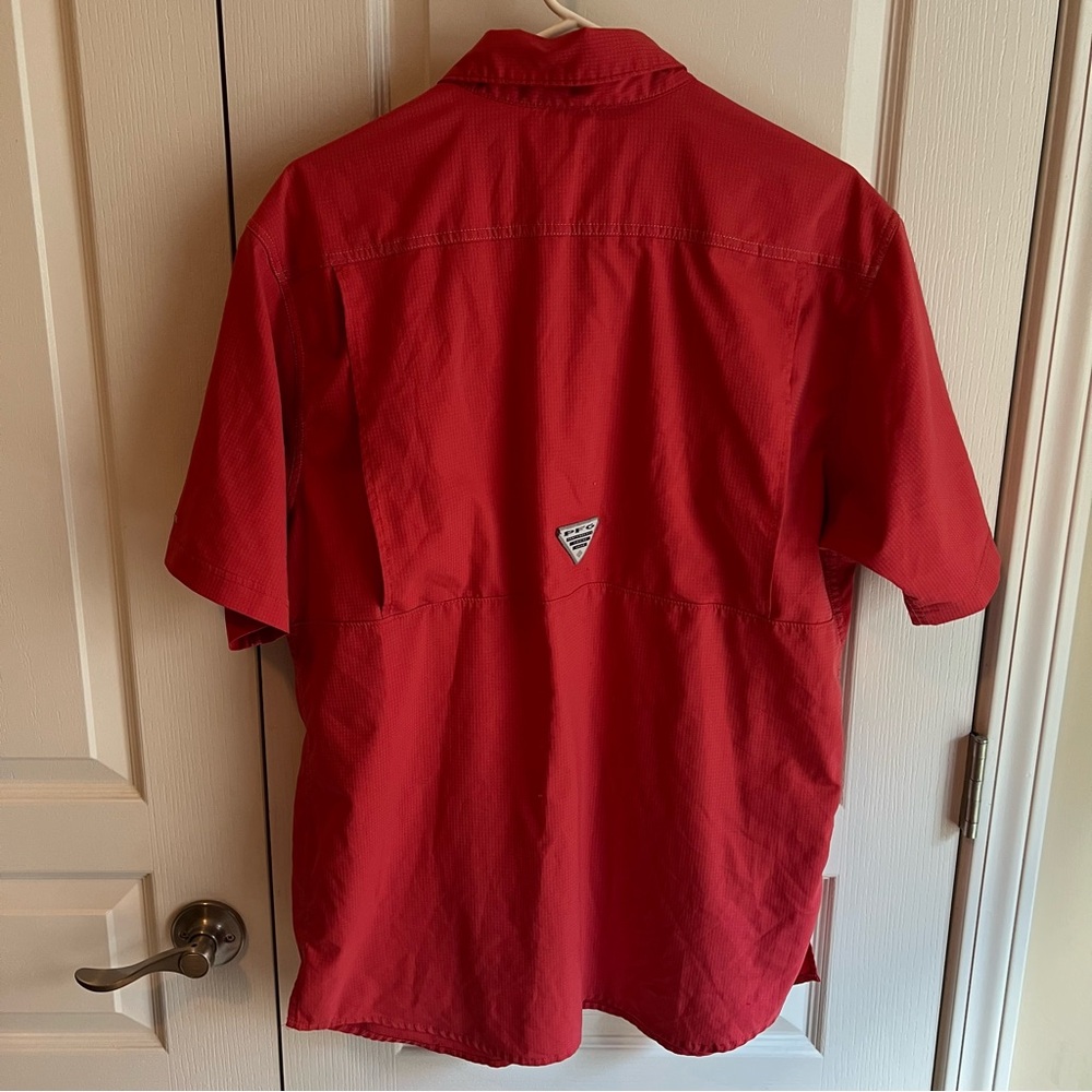 Columbia‎ Men's Red PFG Shirt Size Large - Picture 2 of 13